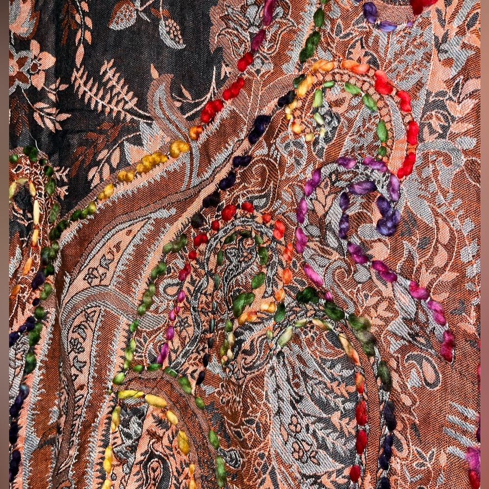 Raj Multicolor Paisley Infinity Scarf - Raj 7 - Picture 4 of 4